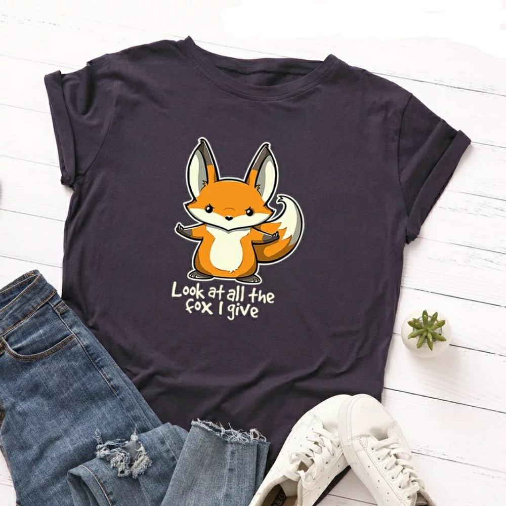 ❤5⭐ "No Fox Given" Cotton T Shirt